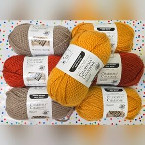 6 LOOPS & THREADS CHARISMA YARN SKEINS FALL COLORS!